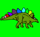 Dibujo Stegosaurus pintado por angelica