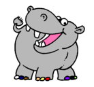 Dibujo Hipopótamo pintado por micu17