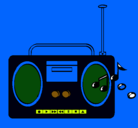 Dibujo Radio cassette 2 pintado por elchile