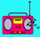 Dibujo Radio cassette 2 pintado por nere.