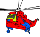 Dibujo Helicóptero al rescate pintado por alvarogomez1956