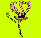 Dibujo Avestruz en ballet pintado por rafa