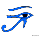 Dibujo Ojo Horus pintado por flopy