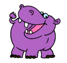 Dibujo Hipopótamo pintado por liz