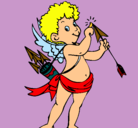 Dibujo Cupido pintado por luisito