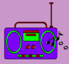 Dibujo Radio cassette 2 pintado por MAYDADAILE