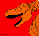 Dibujo Esqueleto tiranosaurio rex pintado por enriqueyemi