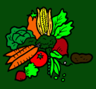 Dibujo verduras pintado por LADK-NA