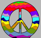 Dibujo Símbolo de la paz pintado por chechu