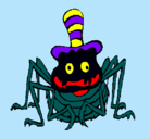 Dibujo Araña con sombrero pintado por liz
