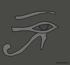 Dibujo Ojo Horus pintado por shilso