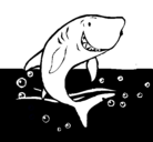 Dibujo Tiburón pintado por rayo