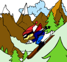 Dibujo Esquiador pintado por pepematamujers