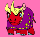 Dibujo Rinoceronte pintado por pablo