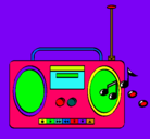 Dibujo Radio cassette 2 pintado por ammii