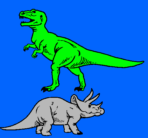 Triceratops y tiranosaurios rex