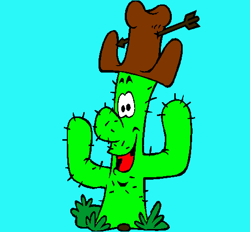 Cactus con sombrero