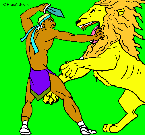 Gladiador contra león