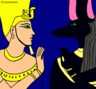 Dibujo Ramsés y Anubis pintado por jose