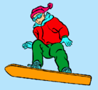 Dibujo Snowboard pintado por josue