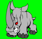 Dibujo Rinoceronte II pintado por pug
