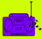 Dibujo Radio cassette 2 pintado por ghft