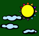 Dibujo Sol y nubes 2 pintado por yuliana