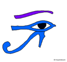 Dibujo Ojo Horus pintado por idaiira