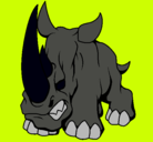 Dibujo Rinoceronte II pintado por markc