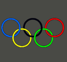 Dibujo Anillas de los juegos olimpícos pintado por LL