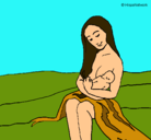 Dibujo Madre con su bebe pintado por vanitha
