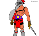 Dibujo Gladiador pintado por tomas