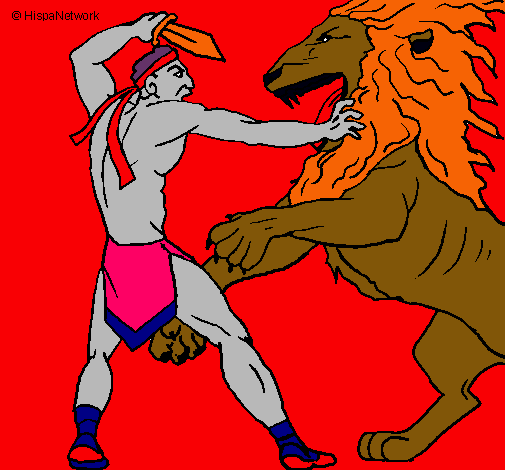 Gladiador contra león