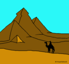 Dibujo Paisaje con pirámides pintado por T900