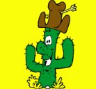 Dibujo Cactus con sombrero pintado por Telmo