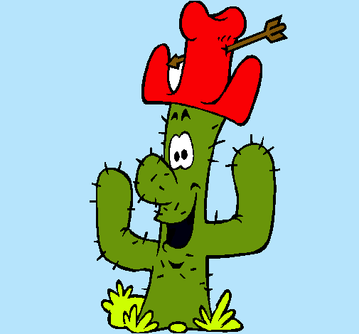 Cactus con sombrero