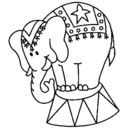 Dibujo Elefante actuando pintado por sole3