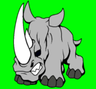 Dibujo Rinoceronte II pintado por gus