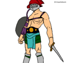 Dibujo Gladiador pintado por gael