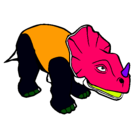 Dibujo Triceratops II pintado por pablo