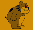 Dibujo Bulldog inglés pintado por diego