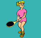 Dibujo Chica tenista pintado por roberto