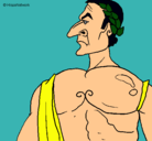 Dibujo Julio César pintado por memo