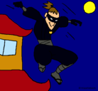Dibujo Ninja II pintado por est