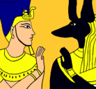 Dibujo Ramsés y Anubis pintado por ana06