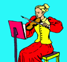 Dibujo Dama violinista pintado por agustina