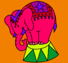 Dibujo Elefante actuando pintado por mercy