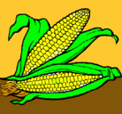 Dibujo Mazorca de maíz pintado por gahel