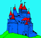 Dibujo Castillo medieval pintado por tone
