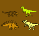 Dibujo Dinosaurios de tierra pintado por harrison